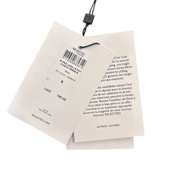 Selected Femme Juma Long Sleeve Knit Wool Dress- Size Small - Picture 12 of 15